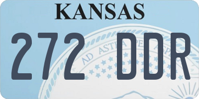 KS license plate 272DDR