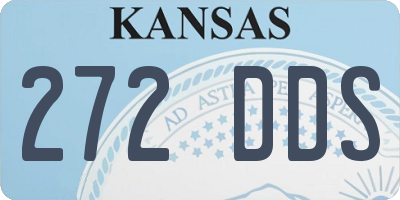 KS license plate 272DDS