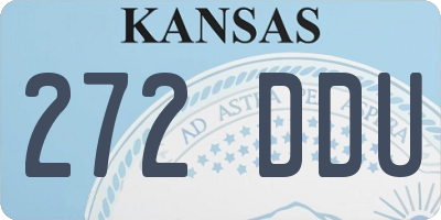 KS license plate 272DDU