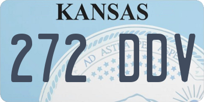 KS license plate 272DDV
