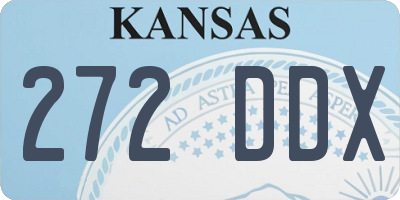 KS license plate 272DDX