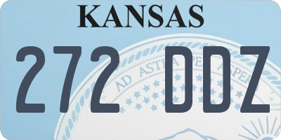 KS license plate 272DDZ