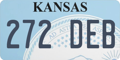 KS license plate 272DEB