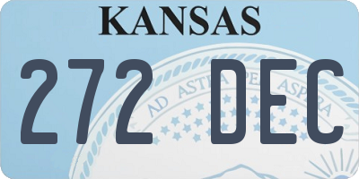 KS license plate 272DEC