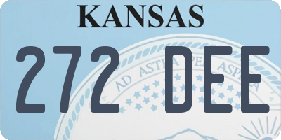 KS license plate 272DEE