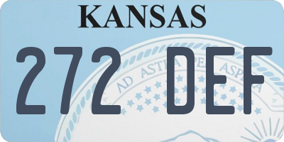 KS license plate 272DEF