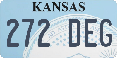KS license plate 272DEG