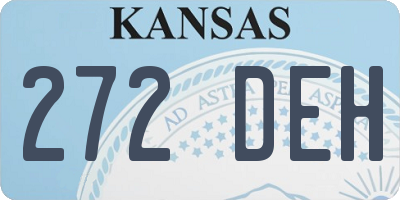 KS license plate 272DEH
