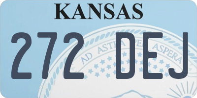 KS license plate 272DEJ