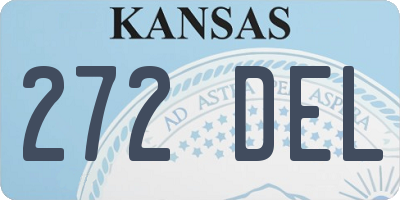 KS license plate 272DEL