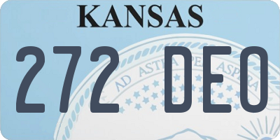 KS license plate 272DEO