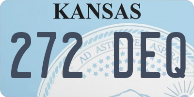 KS license plate 272DEQ