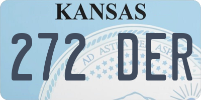 KS license plate 272DER