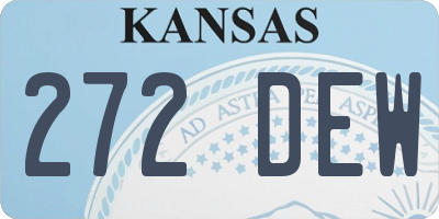KS license plate 272DEW
