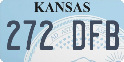 KS license plate 272DFB