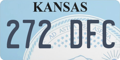 KS license plate 272DFC