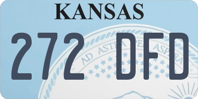 KS license plate 272DFD
