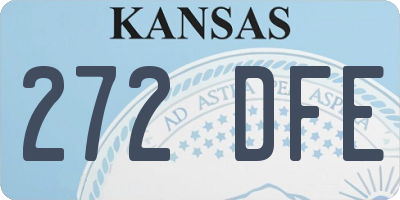 KS license plate 272DFE