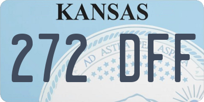 KS license plate 272DFF