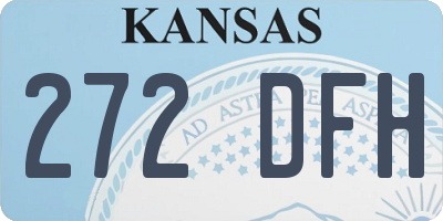 KS license plate 272DFH