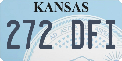 KS license plate 272DFI