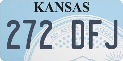 KS license plate 272DFJ