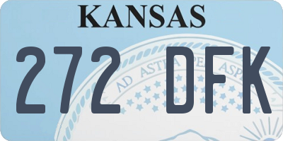 KS license plate 272DFK