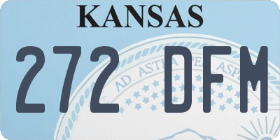 KS license plate 272DFM