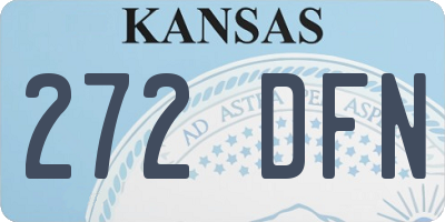 KS license plate 272DFN
