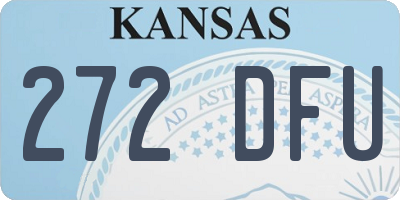 KS license plate 272DFU