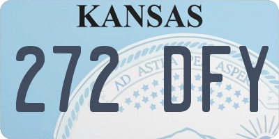 KS license plate 272DFY