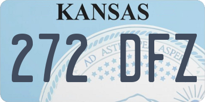 KS license plate 272DFZ