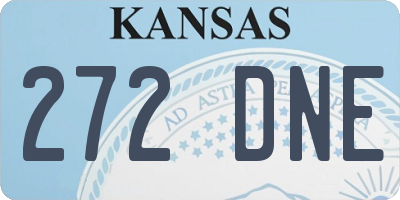 KS license plate 272DNE