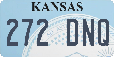 KS license plate 272DNQ
