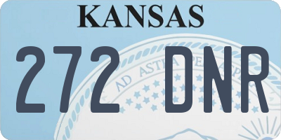 KS license plate 272DNR