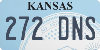 KS license plate 272DNS