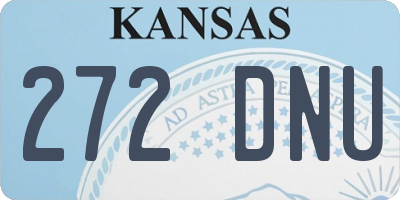KS license plate 272DNU