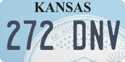KS license plate 272DNV