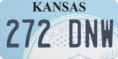 KS license plate 272DNW