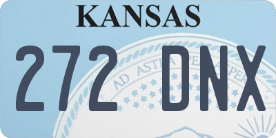 KS license plate 272DNX