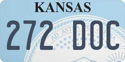 KS license plate 272DOC