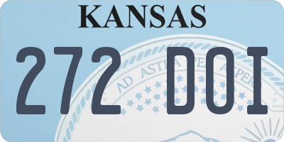 KS license plate 272DOI