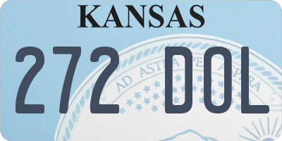 KS license plate 272DOL
