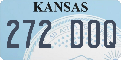 KS license plate 272DOQ