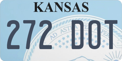 KS license plate 272DOT