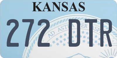 KS license plate 272DTR