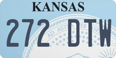 KS license plate 272DTW