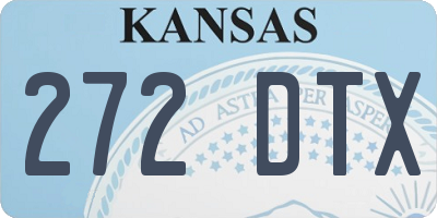 KS license plate 272DTX