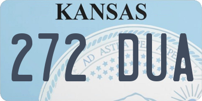 KS license plate 272DUA
