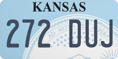 KS license plate 272DUJ